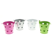 Load image into Gallery viewer, Heart Hollow Round Pen Holder Decoration Adorable Mini Desktop Storage Bucket Iron Pencil Holder Stand