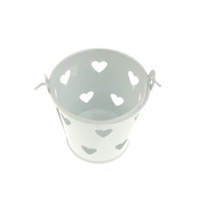 Load image into Gallery viewer, Heart Hollow Round Pen Holder Decoration Adorable Mini Desktop Storage Bucket Iron Pencil Holder Stand