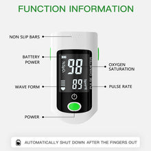 Load image into Gallery viewer, X1805 Oxygen Saturation Detector Medical Monitoring Heart Rate Finger Clip Oximeter, Green, Black, Blue