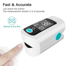Load image into Gallery viewer, X1805 Oxygen Saturation Detector Medical Monitoring Heart Rate Finger Clip Oximeter, Green, Black, Blue