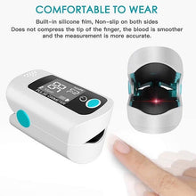 Load image into Gallery viewer, X1805 Oxygen Saturation Detector Medical Monitoring Heart Rate Finger Clip Oximeter, Green, Black, Blue