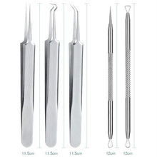 Load image into Gallery viewer, 5pcs /Set Acne Needle Stainless Steel Acne Clamp Squeeze Acne Blackhead Tool, 2 in 1, 5 in 1