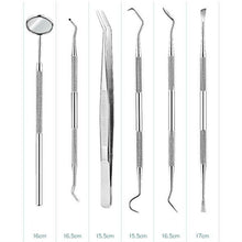 Load image into Gallery viewer, Stainless Steel Dental Tools Dental Care Tartar Tool Dentist Tool Set, 3 in 1 Silver Box, 5 in 1 Silver Box, 6 in 1 Silver Box, 6 in 1 Pink Box, 6 in 1 Black Box, 5 in 1 Steel Side Leather Case
