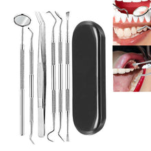 Load image into Gallery viewer, Stainless Steel Dental Tools Dental Care Tartar Tool Dentist Tool Set, 3 in 1 Silver Box, 5 in 1 Silver Box, 6 in 1 Silver Box, 6 in 1 Pink Box, 6 in 1 Black Box, 5 in 1 Steel Side Leather Case