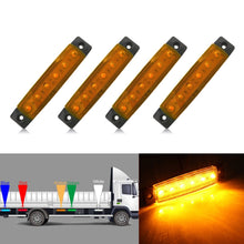 Load image into Gallery viewer, 4 PCS 12V 6 SMD Auto Car Bus Truck Wagons External Side Marker Lights LED Trailer Indicator Light Rear Side Lamp