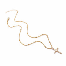 Load image into Gallery viewer, Women Fashion Bright Electroplating Cross Jewelry Necklace, Gold, Silver