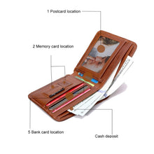 Load image into Gallery viewer, Men Leather Business Wallet Smart Anti-Lost Anti-Theft Wallet, Smart