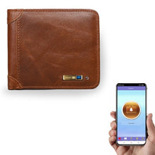 Load image into Gallery viewer, Men Leather Business Wallet Smart Anti-Lost Anti-Theft Wallet, Smart
