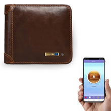 Load image into Gallery viewer, Men Leather Business Wallet Smart Anti-Lost Anti-Theft Wallet, Smart