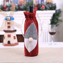 Load image into Gallery viewer, Christmas Machine Embroidered Faceless Old Man Wine Bottle Bags Table Decorations