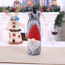 Load image into Gallery viewer, Christmas Machine Embroidered Faceless Old Man Wine Bottle Bags Table Decorations