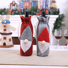 Load image into Gallery viewer, Christmas Machine Embroidered Faceless Old Man Wine Bottle Bags Table Decorations