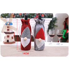 Load image into Gallery viewer, Christmas Machine Embroidered Faceless Old Man Wine Bottle Bags Table Decorations
