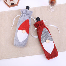 Load image into Gallery viewer, Christmas Machine Embroidered Faceless Old Man Wine Bottle Bags Table Decorations