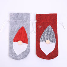 Load image into Gallery viewer, Christmas Machine Embroidered Faceless Old Man Wine Bottle Bags Table Decorations
