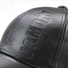 Load image into Gallery viewer, Jamont 9553 PU Leather Autumn and Winter Baseball Cap Embossed Outdoor Peaked Cap, Black, Light Coffee, Dark Coffee