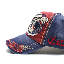 Load image into Gallery viewer, 13948 Shark Pattern Washable Baseball Cap Spring and Autumn Sun Hat