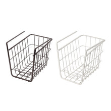Load image into Gallery viewer, Closet Storage Rack Under The Partition Hanging Basket Storage Basket, Black, White