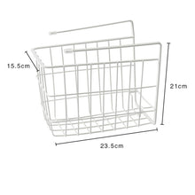 Load image into Gallery viewer, Closet Storage Rack Under The Partition Hanging Basket Storage Basket, Black, White
