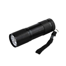 Load image into Gallery viewer, 9 LEDs 395NM Mini UV Flashlight Fluorescent Agent Detection Pen Security Light