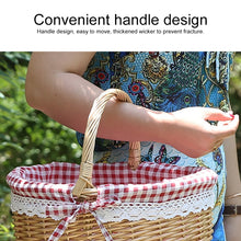 Load image into Gallery viewer, Hand-woven Picnic Basket Sackcloth Rattan Storage Basket, Small, Large