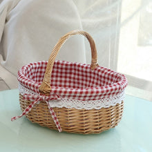 Load image into Gallery viewer, Hand-woven Picnic Basket Sackcloth Rattan Storage Basket, Small, Large