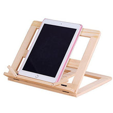 Load image into Gallery viewer, Wooden Frame Book Reading Bookshelf Bracket Support Tablet PC Music Stand Drawing Easel, Music Stand