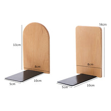 Load image into Gallery viewer, Anti-skid Bookends Shelf Holder Book Nature Wood Stand