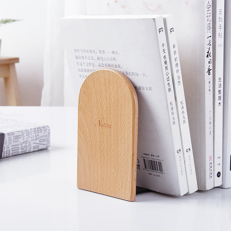 Anti-skid Bookends Shelf Holder Book Nature Wood Stand
