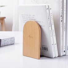 Load image into Gallery viewer, Anti-skid Bookends Shelf Holder Book Nature Wood Stand