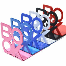Load image into Gallery viewer, Alphabet Shaped Iron Metal Bookends Support Holder Desk Stands For Books