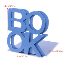 Load image into Gallery viewer, Alphabet Shaped Iron Metal Bookends Support Holder Desk Stands For Books