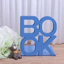 Load image into Gallery viewer, Alphabet Shaped Iron Metal Bookends Support Holder Desk Stands For Books