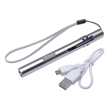 Load image into Gallery viewer, Pen Design USB Rechargeable Flashlight Powerful Mini LED Lamp