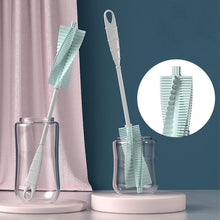 Load image into Gallery viewer, Silicone Baby Bottle Long Handle Cup Cleaning Brush 360 Degree Rotating Bottle Brush, Green, Pink, Light Blue
