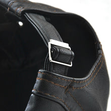Load image into Gallery viewer, 12968 Perforated Strap Design Outdoor All-Match PU Leather Peaked Cap Berets