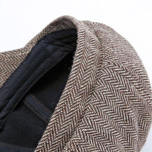 Load image into Gallery viewer, 14128 Stripe Snap Design Beret Autumn And Winter Retro Wild Octagonal Hat