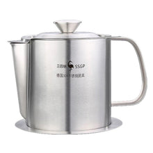 Load image into Gallery viewer, SSGP 304 Stainless Steel Filter Oil Pot Filter Residue Oil Soup Pot Drain Oil Pot Household Filter Oil Residue Oil Storage Pot
