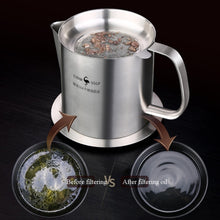 Load image into Gallery viewer, SSGP 304 Stainless Steel Filter Oil Pot Filter Residue Oil Soup Pot Drain Oil Pot Household Filter Oil Residue Oil Storage Pot