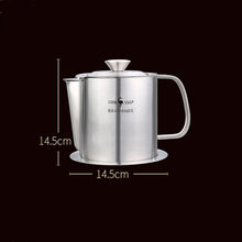 Load image into Gallery viewer, SSGP 304 Stainless Steel Filter Oil Pot Filter Residue Oil Soup Pot Drain Oil Pot Household Filter Oil Residue Oil Storage Pot