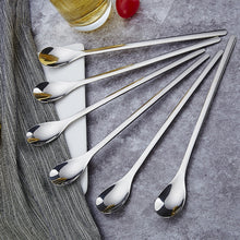 Load image into Gallery viewer, Stainless Steel Long-Handled Coffee Stirring Spoon Ice Cream Spoon