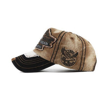 Load image into Gallery viewer, YANG GUAN Eagle Pattern Embroidered Washed Baseball Cap Sun Protection Cap