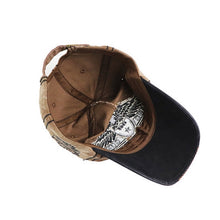 Load image into Gallery viewer, YANG GUAN Eagle Pattern Embroidered Washed Baseball Cap Sun Protection Cap