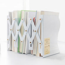 Load image into Gallery viewer, Adjust Bookshelf Large Metal Bookend Desk Holder Stand for Books Gift Stationery
