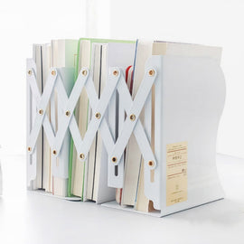 Adjust Bookshelf Large Metal Bookend Desk Holder Stand for Books Gift Stationery