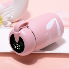 Load image into Gallery viewer, Cartoon Thermos Mug Intelligent Temperature Measurement Color Change Display Temperature Water Cup Couple Children Student Cup, Digital Display, Pink, Digital Display, Blue, Digital Display, Green, Digital Display, Brown