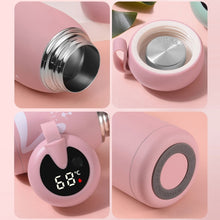 Load image into Gallery viewer, Cartoon Thermos Mug Intelligent Temperature Measurement Color Change Display Temperature Water Cup Couple Children Student Cup, Digital Display, Pink, Digital Display, Blue, Digital Display, Green, Digital Display, Brown