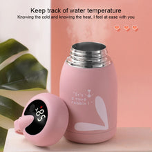 Load image into Gallery viewer, Cartoon Thermos Mug Intelligent Temperature Measurement Color Change Display Temperature Water Cup Couple Children Student Cup, Digital Display, Pink, Digital Display, Blue, Digital Display, Green, Digital Display, Brown