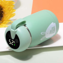 Load image into Gallery viewer, Cartoon Thermos Mug Intelligent Temperature Measurement Color Change Display Temperature Water Cup Couple Children Student Cup, Digital Display, Pink, Digital Display, Blue, Digital Display, Green, Digital Display, Brown