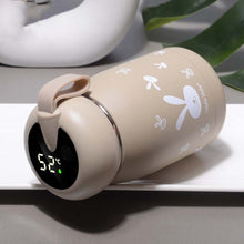 Load image into Gallery viewer, Cartoon Thermos Mug Intelligent Temperature Measurement Color Change Display Temperature Water Cup Couple Children Student Cup, Digital Display, Pink, Digital Display, Blue, Digital Display, Green, Digital Display, Brown